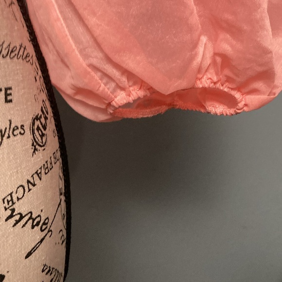 Zara Puff-Sleeve Crop Top ~ Size Medium ~ Barbie Pink - Picture 4 of 6